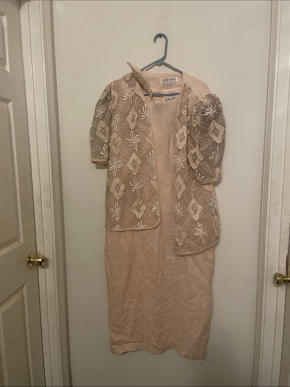 Embroidered Lace  dress with jacket